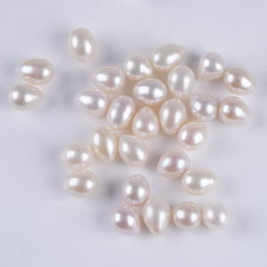 Bijoux faits main DIY, perles d'eau douce naturelles blanches en forme de riz de 8-9 mm, gouttelettes d'eau dispersées, perles d'eau douce blanches en forme de riz de 8-9 mm - Product Image 2