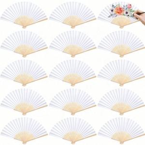 Éventail pliant portatif en tissu pour femmes, idéal pour mariage, danse, bricolage, style chinois et japonais, en bambou - Product Image 2