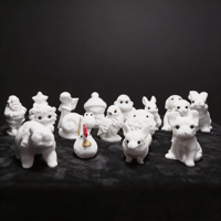 Figurines d'animaux sculptées en jade blanc naturel, Père Noël, Bonhomme de neige, Statue d'arbre de Noël, Artisanat en cristal de guérison, Décoration d'intérieur, Cadeau