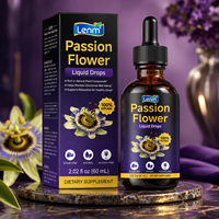 Lenm GMP Gouttes d'extrait de fleur de passion Liquide oral pour adultes à base d'alcool Composés végétaux naturels Relaxation Sommeil Bien-être Herbal