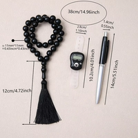 Perles de prière islamiques Nouveau chapelet de prière islamique 45 perles avec compteur numérique Musulman Ramadan Festival Gift Set Perles de prière
