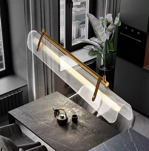 Zeal Lighting Tendering Iron Line Diseñador Comedor de lujo Lámpara colgante nórdica de vidrio dorado - Product Image 5