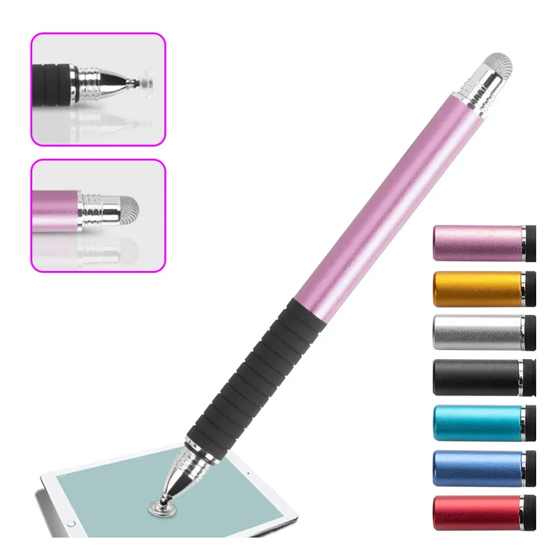 2 in 1 Double Sides Precision Disk Stylus Pen Fiber Disk Capacitive Disc Touch Screen Cellphone Tablet PC Pen Stylus