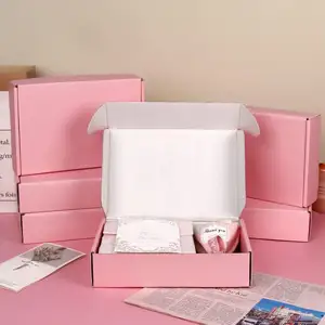Özel beyaz baskı oluklu karton kağıt ambalaj nakliye kozmetik güzellik iç çamaşırı karton için posta gönderim kutusu