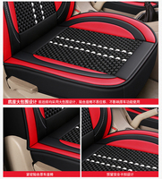 Ensemble de housses de sièges de voiture à trois rangées rouge Premium Moderniste, airbag et housse de siège de voiture arrière fendue Universal Fit Interior Accessories f