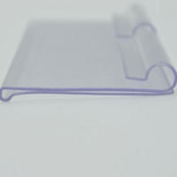 En Plastique transparent d'étagère porte-étiquette accrochante de crochet pour crochet en métal ou de canal