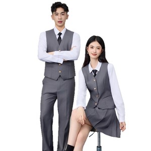 British School Style Jk Uniform Vest Set Unisex Long Sleeve No-Wrinkle Treatment Adult School Uniforms - Product Image 5