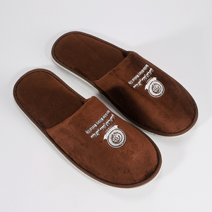 Pantuflas Desechables Ecológicas para Hotel, Punta Cerrada y Abierta, Terciopelo, Antideslizantes, Suela de Eva, Pantuflas de Spa para Hotel de 5 Estrellas con Logotipo - Product Image 3