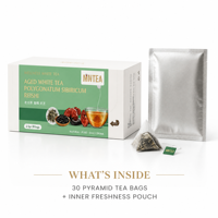 Thé Blanc aux Champignons Reishi et Polygonatum, Mélange Herbal Tonifiant Quotidien, Thé Santé, 2,5g*30 Sachets Pyramidaux, Boîte Personnalisable avec Logo, Vente Directe Usine