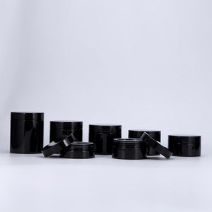Tarro de Crema Negro de Boca Ancha 50ML 80ML 100ML 120ML 150ML 180ML 200ML 250ML Envase Cosmético de Plástico con Asa Extraíble - Product Image 1