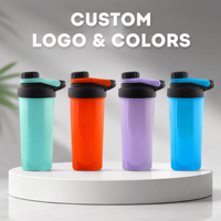 Bouteille de shaker de protéines en plastique légère, étanche, personnalisable avec logo, pour la salle de sport, l'extérieur, le fitness, mélangeur de poudre, 880 ml, pour les sports