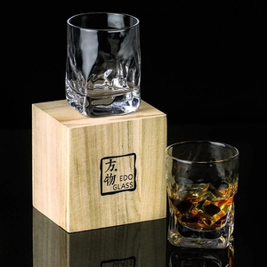 Bicchiere da Whisky Quadrato con Fondo Spesso in Stile Giapponese, Coppa Irregolare Artistica in Cristallo Edo, Calici per XO e Brandy, Regali Aziendali, Bicchiere Dritto per Cocktail - Product Image 3
