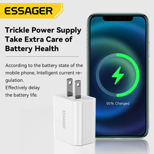 ESSAGER <span class=keywords><strong>2</strong></span> Paket Charger USB Type C 20W Dengan Kabel Aksesoris Ponsel Charger dan Kabel untuk Iphone - Product Image 4