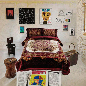 Couverture tapisserie jacquard personnalisée avec logo, en polyester/acrylique, écologique, tissée, style européen et américain, personnalisable, quatre motifs - Product Image 3