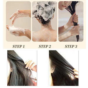 Natural Anti-pérdida de cabello Cabello negro <span class=keywords><strong>Caspa</strong></span> limpia Mejora <span class=keywords><strong>la</strong></span> salud Cuero cabelludo Sin estimulación Polygonum Multiflorum Jabón para el cabello - Product Image 3