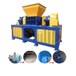 Riciclaggio dei rifiuti di plastica trituratore doppio albero trituratore meccanismo produttore a basso costo macchina trituratore