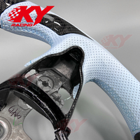 Volant en cuir et fibre de carbone personnalisé avec chauffage pour Hyundai Elantra N, i30N, i20N (2018-2026), Veloster N, Kona N