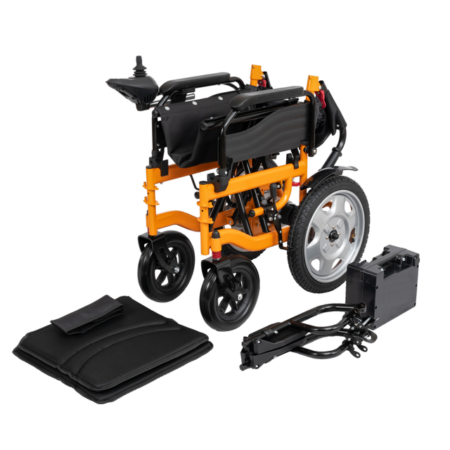 Convoy Belt Bolt Electric Wheelchair Portable Lightweight Foldable Design Disabled People Carbon Steel 12AH Battery 250W Motor