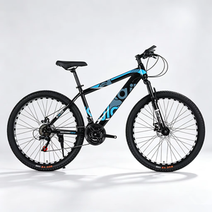 VTT pour adultes 24/26/27,5 pouces, 21 vitesses - Noir-bleu, Noir-rouge, pour hommes et femmes, avec cadre en acier haute teneur en carbone - Product Image 4