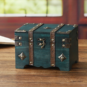 มิสติกอาร์ตส์กล่องเก็บของไม้เนื้อแข็งสไตล์เรโทรพร้อมล็อค กล่องตกแต่งตั้งโต๊ะสำหรับใช้ในบ้านสำนักงาน มีหลายขนาดให้เลือก - Product Image 4