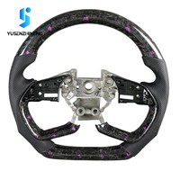 Volant chauffant à fond plat personnalisé en fibre de carbone avec LED pour Hyundai Elantra N CN7 2021 2022 2023 2024 2025