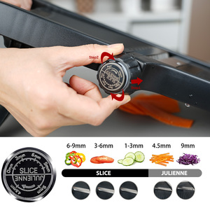 <span class=keywords><strong>2025</strong></span> Chất lượng cao tất cả trong một điều chỉnh hướng dẫn sử dụng rau mandoline slicer thép không gỉ Slicer - Product Image 4