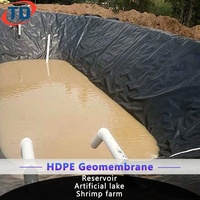 Черные геомембраны для прудов с креветками: HDPE/LDPE пленка-вкладыш 1.5мм, 2мм; барьер от корней деревьев 1мм; геомембрана для плотин 1мм