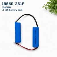 Pabrik Paket Baterai LI-ION 18650 7.4V 3500mAh Paket Baterai Li-Ion 2S1P dengan Kabel Timbal untuk Peralatan Elektronik Kustom