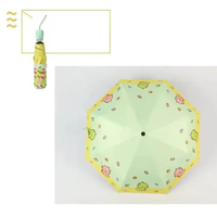 Goedkope Hot Selling 21 Inch Reis Draagbare Fruit Aardbei Citroen 3-Opvouwbare Paraplu Uv Bescherming Waterdichte Automatische Paraplu