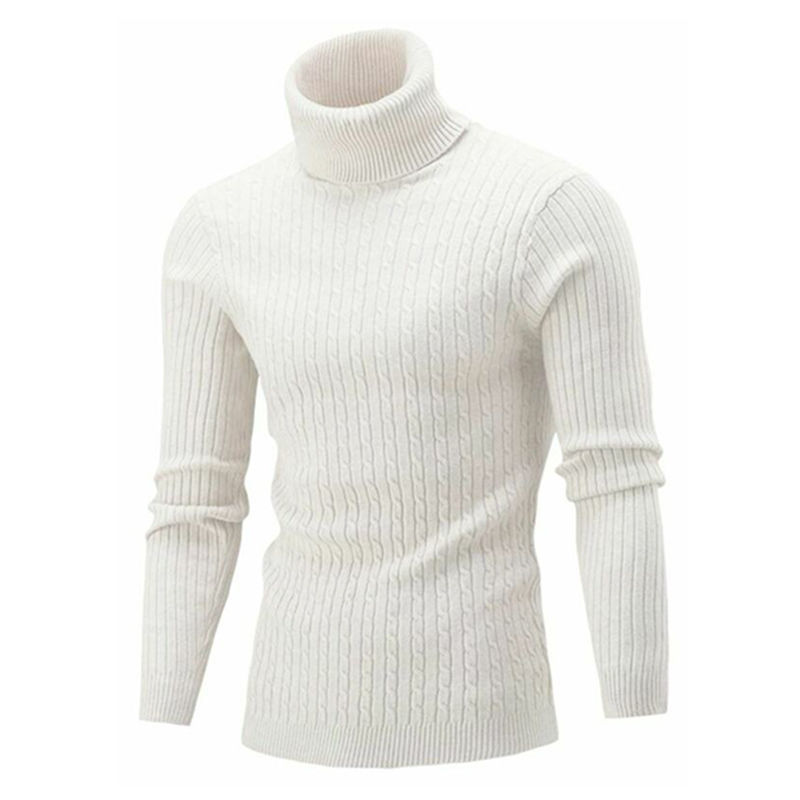 Herbst und Winter 2022 Langarm-Herren pullover mit hohem Kragen und lässigem Pullover Warmer Strick pullover für Herren