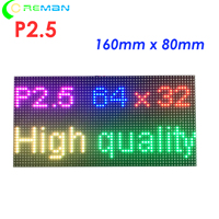 Module LED P2.5 de haute qualité et haute luminosité, mur vidéo HD, module LED P2.5 intérieur, 160 mm x 80 mm, 64 x 32 pixels