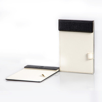 Porta-Cuadernos de Restaurante Personalizado, Negro y Blanco, de Cuero PU, Porta-Menús, Carpeta para Comandas, Bloc de Notas