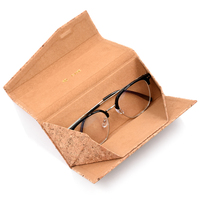 Étui à lunettes en cuir PU et liège, doublure en velours, étui à lunettes de soleil personnalisé avec logo, vente en gros directe d'usine, anti-rayures