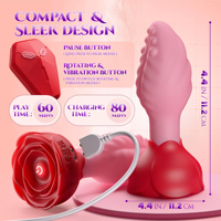 360 °   Vibromasseur rotatif à langue vibrante, plug anal rose pour hommes, masseur de prostate, jouets sexuels pour adultes pour femmes, hommes, gays