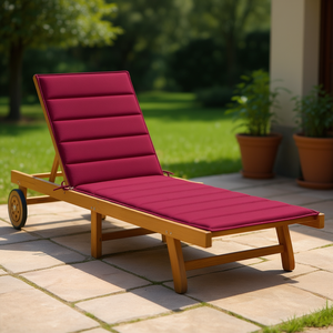Tumbona de Patio de Madera Maciza de Acacia con Cojín, Silla Reclinable de Exterior de Primera Calidad - Product Image 2