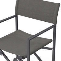 Chaise pliante de réalisateur portable pour l'extérieur, fauteuil pliant en aluminium pour jardin, camping, plage et événements