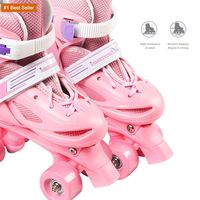 Patins à roulettes Istaride pour garçons, printemps/hiver/été, double rangée de roues en PU, durables, réglables, unisexes, pour enfants