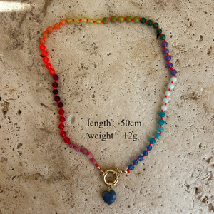 Collar de Piedras Naturales de Cristal Dopamina Chapado en Oro de Acero Inoxidable, Diseño de Cuentas, Joyería Vintage <span class=keywords><strong>2026</strong></span>, No se Destiñe - Product Image 5
