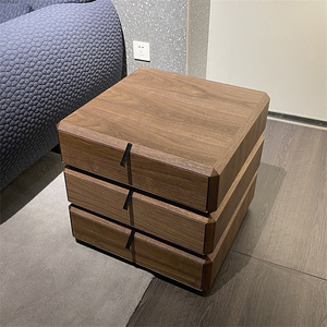 <span class=keywords><strong>Table</strong></span> <span class=keywords><strong>de</strong></span> chevet pivotante moderne nordique en noyer avec rangement, 3 tiroirs, placage en <span class=keywords><strong>bois</strong></span> massif <span class=keywords><strong>noir</strong></span>, <span class=keywords><strong>table</strong></span> <span class=keywords><strong>de</strong></span> chevet pivotante pour chambre à coucher - Product Image 5