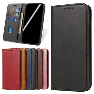 Capa de TPU de couro luxuosa para celular Xiaomi Poco X3 X4 X6 Pro 5G com slot para cartão, à prova de choque de alta qualidade