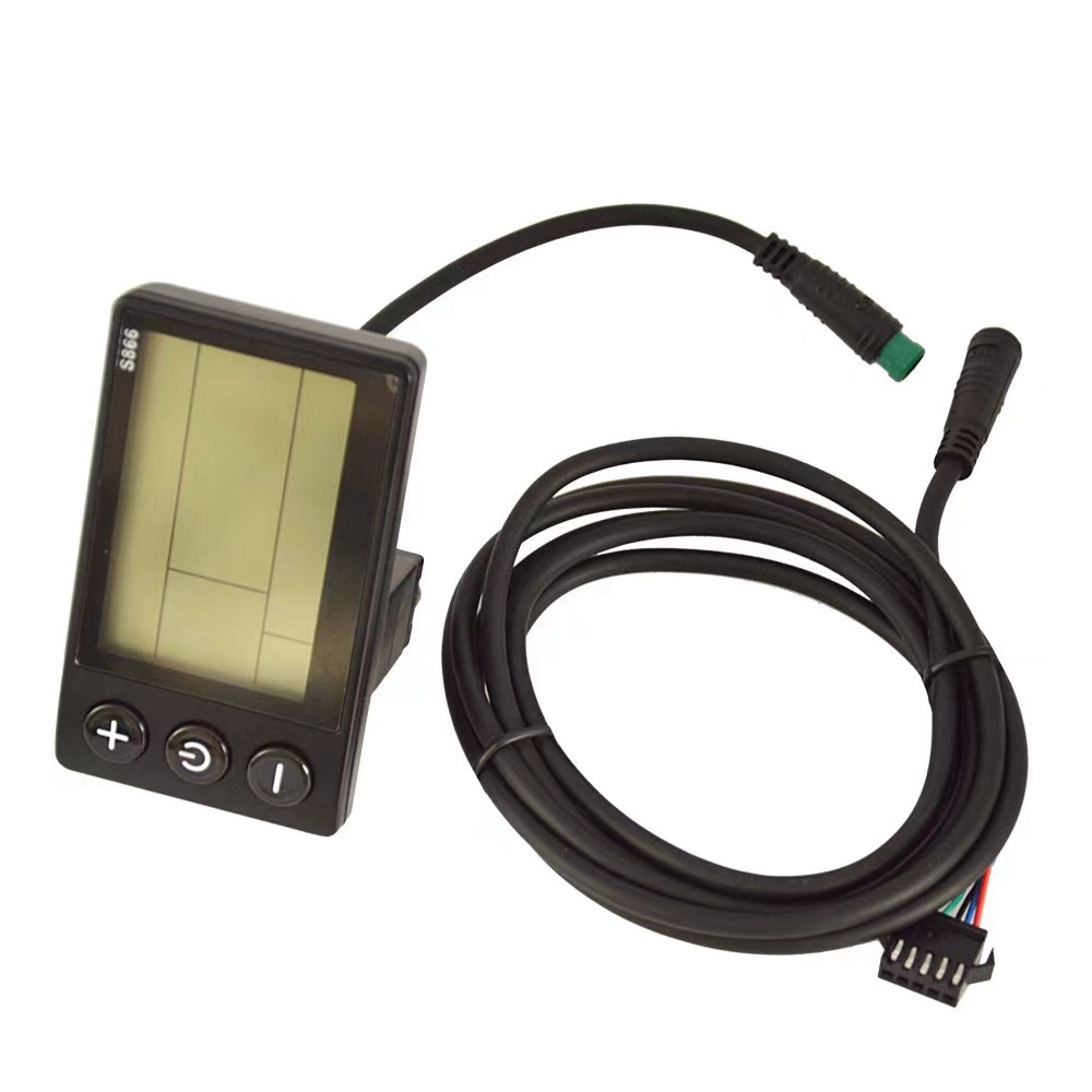 S866 LCD-scherm Voor E-bike – 24V/36V/48V, Waterdicht & Groot Display, Past Op 22,2 Mm Stuur