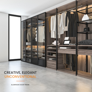 Accessori per Porte <span class=keywords><strong>Scorrevoli</strong></span> di Armadi a Prezzo Conveniente, Telaio in Alluminio per Porte di Armadietti, Porte in Vetro per Armadi in Offerta - Product Image 2