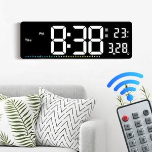 Reloj de Mesa con Temporizador, Espejo con Pantalla LED de Neón, Despertador Eléctrico Inteligente con Luz LED Digital y Control Remoto para Estudio - Product Image 1