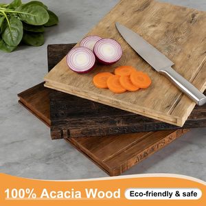 Ensemble de planches à découper en bois d'acacia 100% naturel pour le fromage, le pain et <span class=keywords><strong>la</strong></span> viande, polyvalent, cadeau idéal pour les chefs - Product Image 4