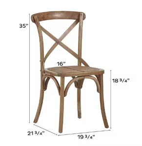 Mobilier commercial d'extérieur de haute qualité en bois restaurant à dos croisé hôtel en bois chaise de banquet de <span class=keywords><strong>mariage</strong></span> empilable - Product Image 2