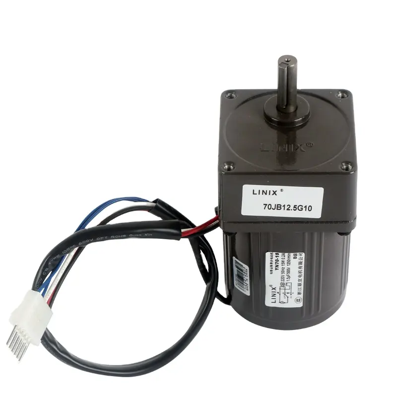 Motor elétrico, engrenagem ac 70mm linix 10w 115v 220v 230v yn60-/-15c/60 ac motor de tinta reversível velocidade-ajustável