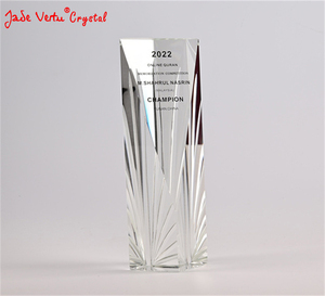 Prix de pièces de trophée transparent en <span class=keywords><strong>cristal</strong></span> fabriqué à la main en gros de luxe - Product Image 2