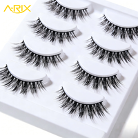 A-RIX Premium Cat Eye Faux Mink Lash Winged Fox Eye Lifting Effect Strip Eyelash Natural Tapered Individual Lashes Private Label