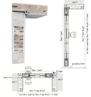 Porte intérieure en bois de style moderne à 5 panneaux – Idéale pour les chambres et les hôtels