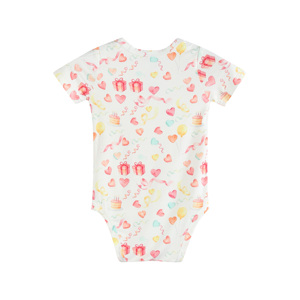 Combinaison sans manches pour bébé fille <span class=keywords><strong>OKIDS</strong></span> en fibre de bambou et élasthanne, imprimée et rafraîchissante, avec fermeture à boutons - Product Image 3